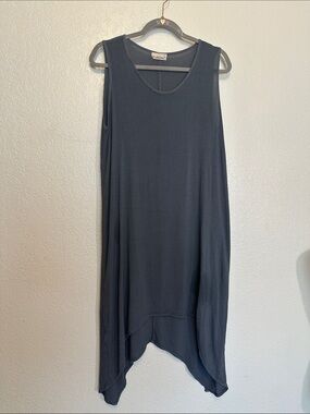 Boheme Asymmetric Crinkle Poly Mix Tunic Dress GUC L
